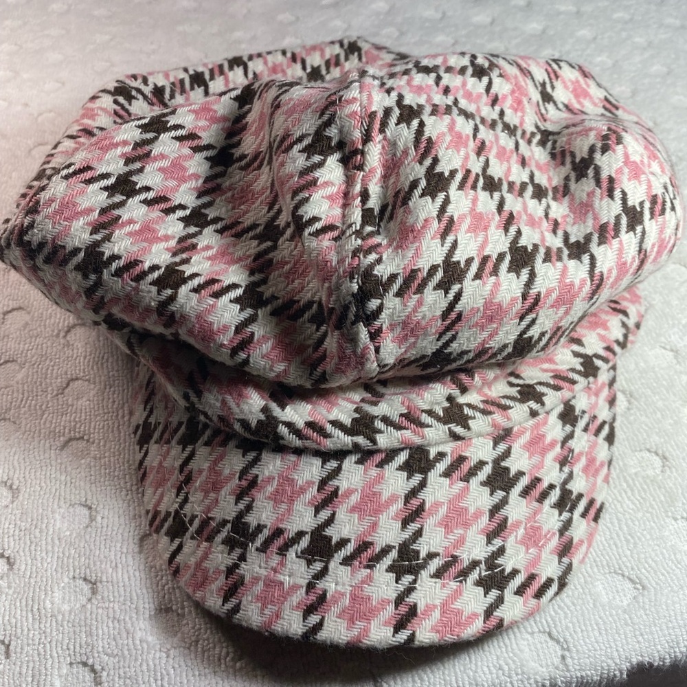 CUTE PINK BROWN AND WHITE HAT - SIZE OSFA